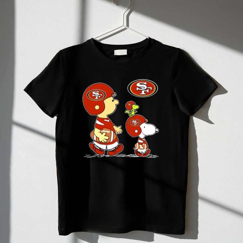 49Ers Sf Peanuts Snoopy Woodstock Football 1 T Shirt