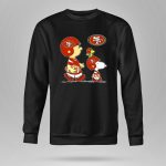 49Ers SF Peanuts Snoopy Woodstock Football 9 Sweatshirt