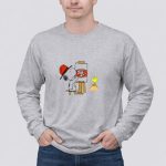 49ers Sf Logo Snoopy Painting With Woodstock 6 Long Sleeves