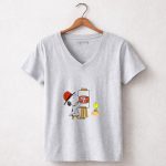 49ers Sf Logo Snoopy Painting With Woodstock 7 Womens V Neck