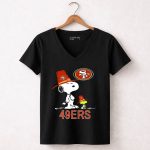 49ers Snoopy And Woodstock Fans With Sf 7 Womens V Neck