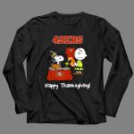 49ers Snoopy and Charlie Brown Thanksgiving 4 Long Sleeves