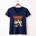 49ers Win Snoopy Peanuts Football Celebration 5 Womens V Neck