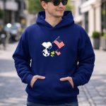 4Th Of July Snoopy Woodstock With American Flag 8 Hoodie