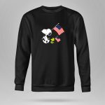 4Th Of July Snoopy Woodstock With American Flag 9 Sweatshirt