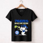 76ers Make Me Drink Snoopy Philadelphia 76ers Fans 6 Womens V Neck