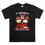 80th Anniversary Snoopy San Francisco 49ers Thank You 1946 2026 T Shirt 6