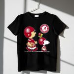 Alabama Crimson Tide Football Peanuts Characters Woodstock and Snoopy 1 T Shirt