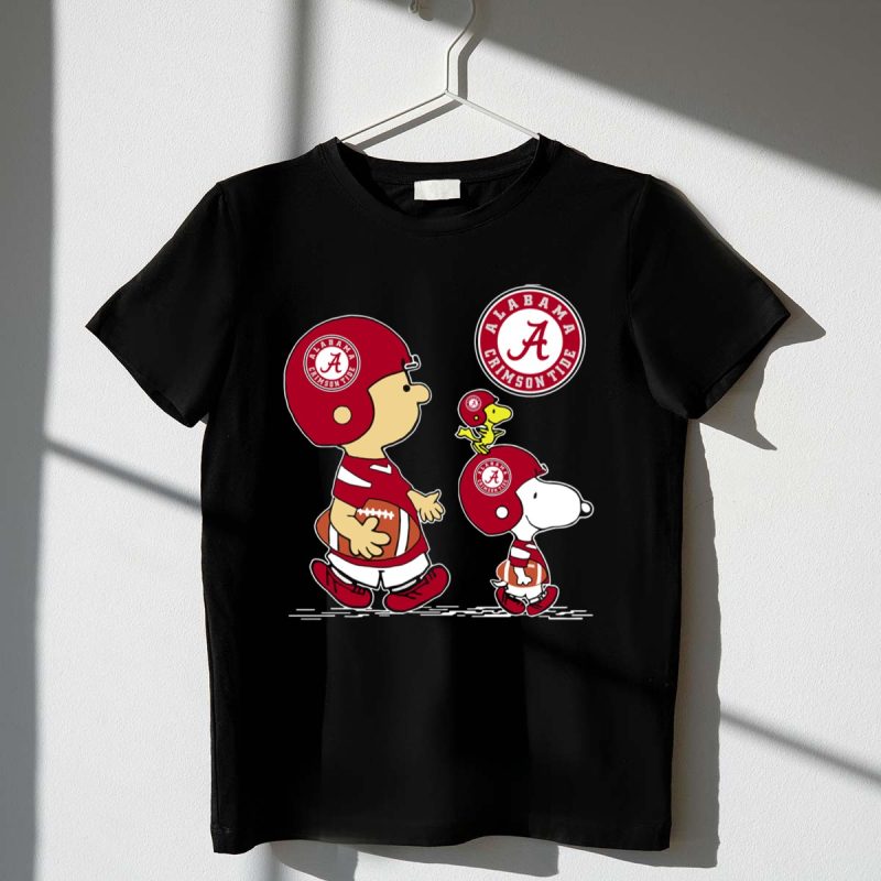 Alabama Crimson Tide Football Peanuts Characters Woodstock And Snoopy 1 T Shirt