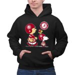 Alabama Crimson Tide Football Peanuts Characters Woodstock and Snoopy 2 Hoodie
