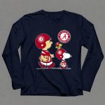 Alabama Crimson Tide Football Peanuts Characters Woodstock and Snoopy 6 Long Sleeves