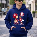 Alabama Crimson Tide Football Peanuts Characters Woodstock and Snoopy 8 Hoodie