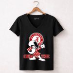 Alabama Crimson Tide Snoopy Dabbing Football Fan Spirit 7 Womens V Neck