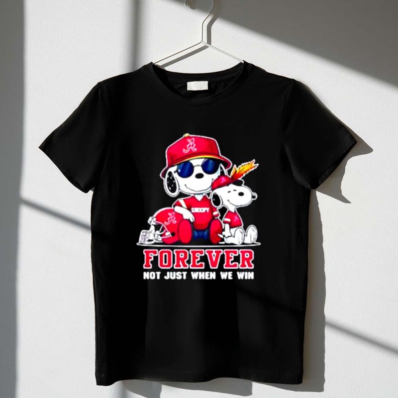Alabama Crimson Tide Snoopy Forever Not Just When We Win 1 T Shirt