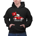 Alabama Crimson Tide Snoopy Woodstock Driving Car 2 Hoodie