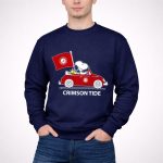 Alabama Crimson Tide Snoopy Woodstock Driving Car 3 Sweatshirt