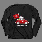 Alabama Crimson Tide Snoopy Woodstock Driving Car 4 Long Sleeves