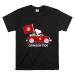 Alabama Crimson Tide Snoopy Woodstock Driving Car T Shirt 6