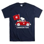 Alabama Crimson Tide Snoopy Woodstock Driving Car T Shirt 7