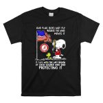 Alabama Crimson Tide Snoopy Woodstock Flag Tribute Soldier Sacrifice T Shirt 6
