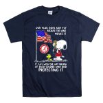 Alabama Crimson Tide Snoopy Woodstock Flag Tribute Soldier Sacrifice T Shirt 7