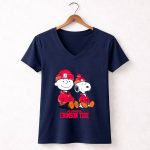 Alabama Crimson Tide Snoopy and Charlie Brown 5 Womens V Neck