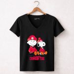 Alabama Crimson Tide Snoopy and Charlie Brown 7 Womens V Neck