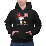 Alabama Crimson Tide Snoopy and Woodstock with Big Al Hats 2 Hoodie