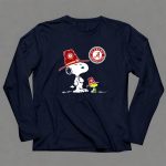 Alabama Crimson Tide Snoopy and Woodstock with Big Al Hats 6 Long Sleeves