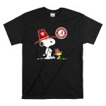 Alabama Crimson Tide Snoopy and Woodstock with Big Al Hats T Shirt 6
