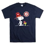 Alabama Crimson Tide Snoopy and Woodstock with Big Al Hats T Shirt 7