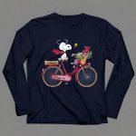 Alabama Crimson Tide Snoopy on Bicycle with Flowers and Woodstock 6 Long Sleeves