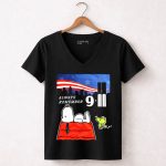 Always Remember 9 11 Snoopy Peanuts Movie Twin Towers 7 Womens V Neck