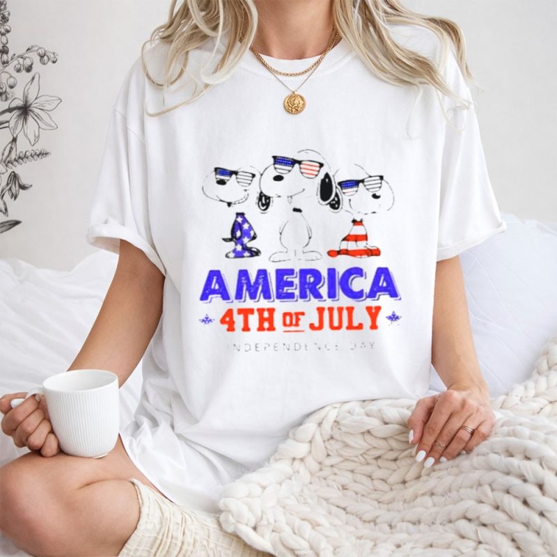 America 4Th Of July Independence Day Snoopy 1 T Shirt
