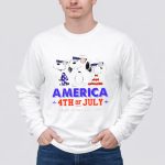 America 4th of July Independence Day Snoopy 4 Long Sleeves