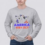 America 4th of July Independence Day Snoopy 6 Long Sleeves