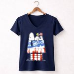 America Snoopy Patriotic The Peanuts Movie Homeland 5 Womens V Neck