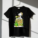 Anaheim Ducks Christmas Snoopy and Woodstock with Gifts 1 T Shirt.jpg