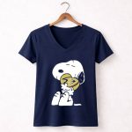 Anaheim Ducks Snoopy Hockey 5 Womens V Neck.jpg