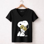 Anaheim Ducks Snoopy Hockey 7 Womens V Neck.jpg