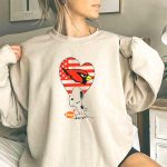 Arizona Cardinals NFL Football Peanuts Movie Snoopy Hugging Heart 3 Sweatshirt