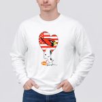 Arizona Cardinals NFL Football Peanuts Movie Snoopy Hugging Heart 4 Long Sleeves