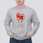 Arizona Cardinals NFL Football Peanuts Movie Snoopy Hugging Heart 6 Long Sleeves
