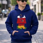 Arizona Cardinals Snoopy on Doghouse with Pumpkins 8 Hoodie