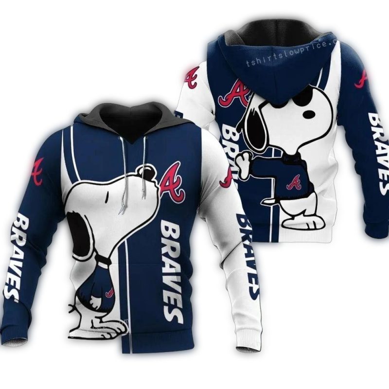 Atlanta Braves Snoopy Lover All Over Print Hoodie 1.Jpg