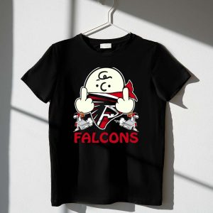 Atlanta Falcons F Symbol Peanuts Angry Charlie Middle Finger Snoopy Doghouse T Shirt T Shirt 1