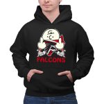 Atlanta Falcons F Symbol Peanuts Angry Charlie Middle Finger Snoopy Doghouse T Shirt T Shirt 2