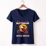Atlanta Falcons Snoopy Buckle Up Buttercup You Just Flipped My Witch Switch 5 Womens V Neck