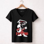 Atlanta Falcons Snoopy Dabbing 7 Womens V Neck