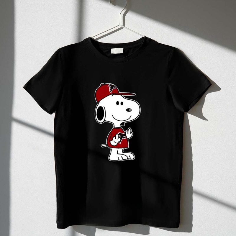 Atlanta Falcons Snoopy Double Middle Fingers Fck You 1 T Shirt